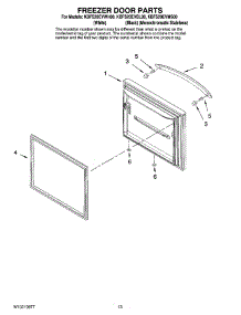 07 - Freezer Door Parts parts for Kitchenaid Refrigerator KBFS20EVMS00 from AppliancePartsPros.com