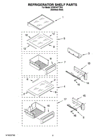 07 - Refrigerator Shelf Parts parts for Kitchenaid Refrigerator KSSC42FTS03 from AppliancePartsPros.com