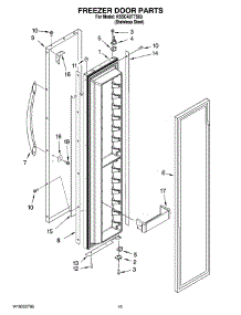 10 - Freezer Door Parts parts for Kitchenaid Refrigerator KSSC42FTS03 from AppliancePartsPros.com