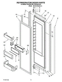 10 - Refrigerator Door Parts parts for Kitchenaid Refrigerator KSSO36QTB03 from AppliancePartsPros.com