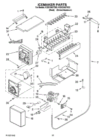 15 - Icemaker Parts parts for Kitchenaid Refrigerator KSSO36QTB03 from AppliancePartsPros.com