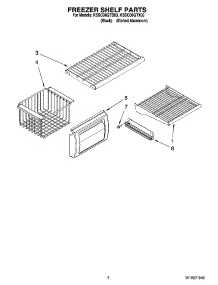 03 - Freezer Shelf Parts parts for Kitchenaid Refrigerator KSSO36QTX03 from AppliancePartsPros.com
