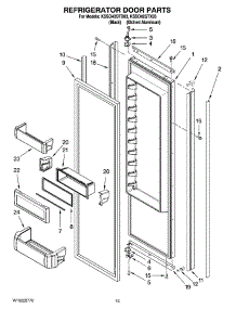 10 - Refrigerator Door Parts parts for Kitchenaid Refrigerator KSSO42QTX03 from AppliancePartsPros.com
