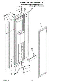 11 - Freezer Door Parts parts for Kitchenaid Refrigerator KSSO42QTX03 from AppliancePartsPros.com