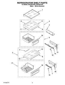 07 - Refrigerator Shelf Parts parts for Kitchenaid Refrigerator KSSO42QTB03 from AppliancePartsPros.com