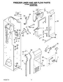 08 - Freezer Liner And Air Flow Parts parts for Kitchenaid Refrigerator KSSC42QTS03 from AppliancePartsPros.com