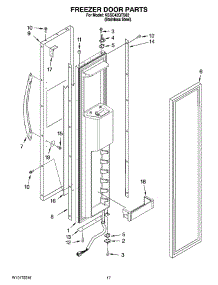 11 - Freezer Door Parts parts for Kitchenaid Refrigerator KSSC42QTS03 from AppliancePartsPros.com