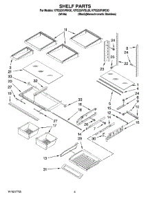 03 - Shelf Parts parts for Kitchenaid Refrigerator KFIS25XVBL00 from AppliancePartsPros.com