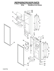 07 - Refrigerator Door Parts parts for Kitchenaid Refrigerator KFIS25XVBL00 from AppliancePartsPros.com