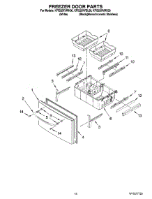 09 - Freezer Door Parts parts for Kitchenaid Refrigerator KFIS25XVBL00 from AppliancePartsPros.com