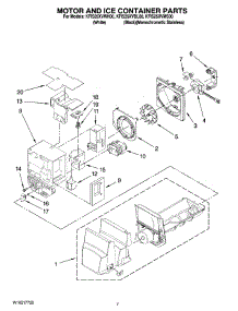 04 - Motor And Ice Container Parts parts for Kitchenaid Refrigerator KFIS25XVWH00 from AppliancePartsPros.com