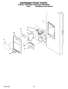 08 - Dispenser Front Parts parts for Kitchenaid Refrigerator KFIS25XVWH00 from AppliancePartsPros.com