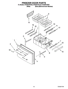 09 - Freezer Door Parts parts for Kitchenaid Refrigerator KFIS20XVWH00 from AppliancePartsPros.com