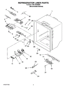 03 - Refrigerator Liner Parts parts for Kitchenaid Refrigerator KBFL25EVMS00 from AppliancePartsPros.com