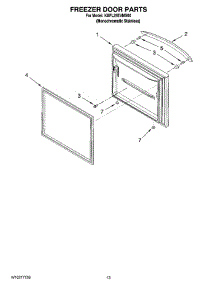 07 - Freezer Door Parts parts for Kitchenaid Refrigerator KBFL25EVMS00 from AppliancePartsPros.com