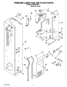 08 - Freezer Liner And Air Flow Parts parts for Kitchenaid Refrigerator KSSS36FTX02 from AppliancePartsPros.com