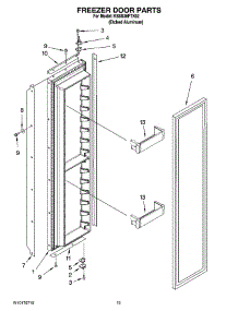 10 - Freezer Door Parts parts for Kitchenaid Refrigerator KSSS36FTX02 from AppliancePartsPros.com