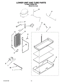 12 - Lower Unit And Tube Parts parts for Kitchenaid Refrigerator KSSS36FTX02 from AppliancePartsPros.com