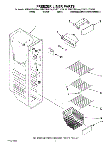 04 - Freezer Liner Parts parts for Kitchenaid Refrigerator KSRV22FVMS00 from AppliancePartsPros.com