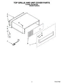 03 - Top Grille And Unit Cover Parts parts for Kitchenaid Refrigerator KBLO36FTX03 from AppliancePartsPros.com