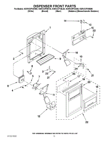 08 - Dispenser Front Parts parts for Kitchenaid Refrigerator KSRV22FVWH00 from AppliancePartsPros.com