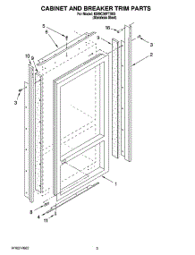02 - Cabinet And Breaker Trim Parts parts for Kitchenaid Refrigerator KBRC36FTS03 from AppliancePartsPros.com