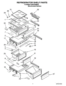 03 - Refrigerator Shelf Parts parts for Kitchenaid Refrigerator KSRS25RSMS03 from AppliancePartsPros.com