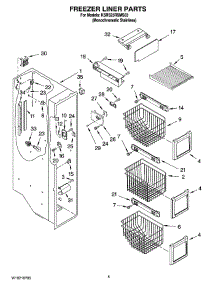 04 - Freezer Liner Parts parts for Kitchenaid Refrigerator KSRS25RSMS03 from AppliancePartsPros.com