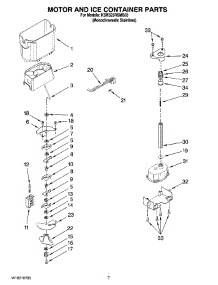 05 - Motor And Ice Container Parts parts for Kitchenaid Refrigerator KSRS25RSMS03 from AppliancePartsPros.com