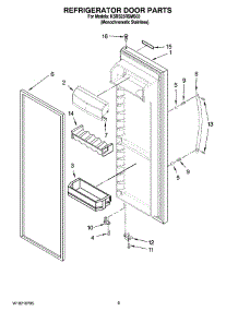 06 - Refrigerator Door Parts parts for Kitchenaid Refrigerator KSRS25RSMS03 from AppliancePartsPros.com