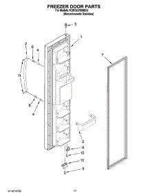 07 - Freezer Door Parts parts for Kitchenaid Refrigerator KSRS25RSMS03 from AppliancePartsPros.com