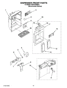 08 - Dispenser Front Parts parts for Kitchenaid Refrigerator KSRS25RSMS03 from AppliancePartsPros.com