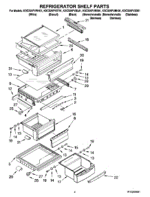 03 - Refrigerator Shelf Parts parts for Kitchenaid Refrigerator KSCS25FVSS01 from AppliancePartsPros.com
