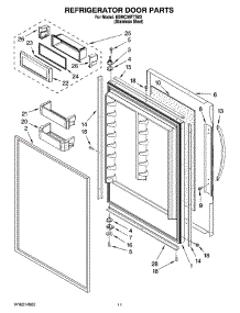 07 - Refrigerator Door Parts parts for Kitchenaid Refrigerator KBRC36FTS03 from AppliancePartsPros.com