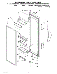 06 - Refrigerator Door Parts parts for Kitchenaid Refrigerator KSCS23FVBL01 from AppliancePartsPros.com
