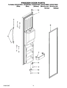07 - Freezer Door Parts parts for Kitchenaid Refrigerator KSCS23FVBL01 from AppliancePartsPros.com