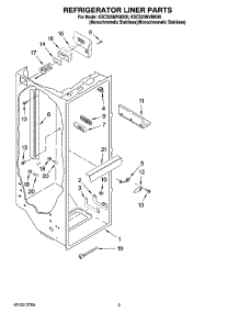 02 - Refrigerator Liner Parts parts for Kitchenaid Refrigerator KSCS25MVMK00 from AppliancePartsPros.com