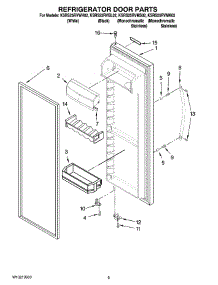 06 - Refrigerator Door Parts parts for Kitchenaid Refrigerator KSRS25RVWH02 from AppliancePartsPros.com