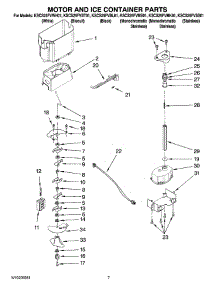 05 - Motor And Ice Container Parts parts for Kitchenaid Refrigerator KSCS25FVBL01 from AppliancePartsPros.com