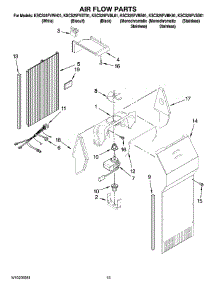 09 - Air Flow Parts parts for Kitchenaid Refrigerator KSCS25FVBL01 from AppliancePartsPros.com