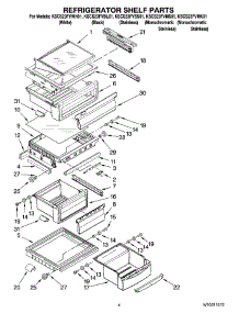 03 - Refrigerator Shelf Parts parts for Kitchenaid Refrigerator KSCS23FVSS01 from AppliancePartsPros.com