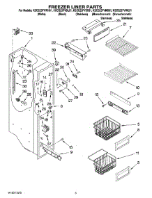 04 - Freezer Liner Parts parts for Kitchenaid Refrigerator KSCS23FVWH01 from AppliancePartsPros.com