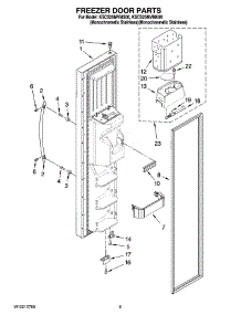 06 - Freezer Door Parts parts for Kitchenaid Refrigerator KSCS25MVMS00 from AppliancePartsPros.com