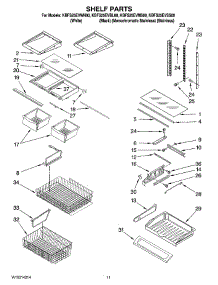 06 - Shelf Parts parts for Kitchenaid Refrigerator KBFS25EVMS00 from AppliancePartsPros.com