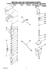 05 - Motor And Ice Container Parts parts for Kitchenaid Refrigerator KSCS23FVWH01 from AppliancePartsPros.com