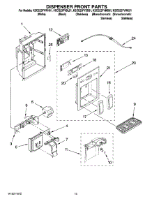08 - Dispenser Front Parts parts for Kitchenaid Refrigerator KSCS23FVWH01 from AppliancePartsPros.com
