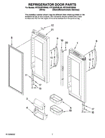04 - Refrigerator Door Parts parts for Kitchenaid Refrigerator KFCS22EVBL00 from AppliancePartsPros.com