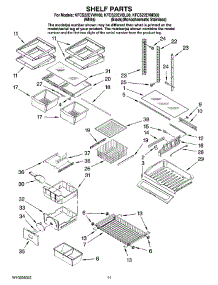 06 - Shelf Parts parts for Kitchenaid Refrigerator KFCS22EVWH00 from AppliancePartsPros.com