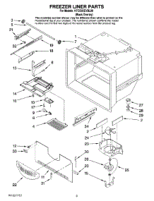 02 - Freezer Liner Parts parts for Kitchenaid Refrigerator KFCO22EVBL00 from AppliancePartsPros.com