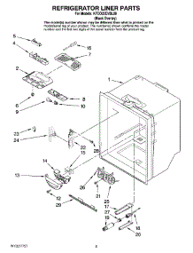 03 - Refrigerator Liner Parts parts for Kitchenaid Refrigerator KFCO22EVBL00 from AppliancePartsPros.com